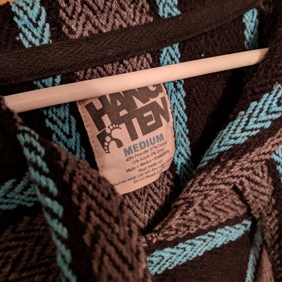 Size Medium Blue, Grey, Black Hippie Hoodie! - Picture 2 of 3